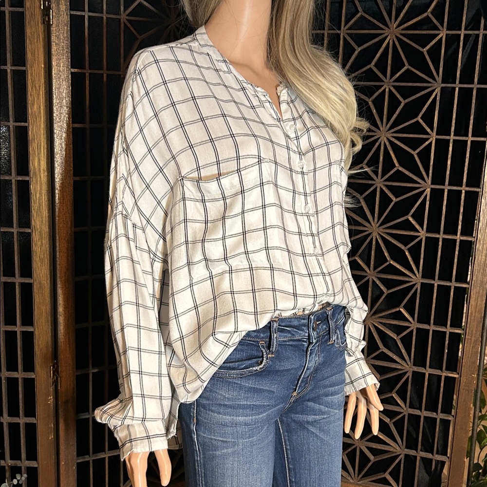 THE LOFT LOU & GREY BLOUSE L